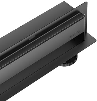 Balneo W-Drain Next Black Wandablauf 100 cm, Edelstahl AISI 304, Schwarz | Edelstahl AISI 304, Wendepanel Fliese/Design, Einbautiefe ab 66 mm, 55 l/min, Schmutzfangkorb, 10 J. + 2 J. Beschichtung