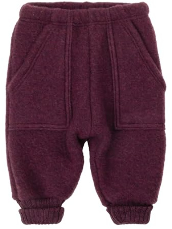 Joha Baby Jungen Mädchen Hose Wollfleece Merinowolle, Größe:86/92, Farbe:Pflaume
