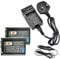NP-FW50 DSTE 2-Pack Spare Battery and DC107U Travel Charger Compatible with Sony NP-FW50 ZV-E10 RX10 IV Alpha 7 a7 7R a7R 7R II a3000 a6000 a6100 a6300 a6400 a6500 NEX-3 NEX-3N