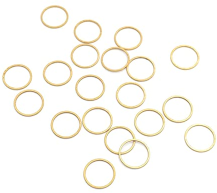 schlichte Ringe aus Messing unbeschichtet mit 14 mm 20 Stück