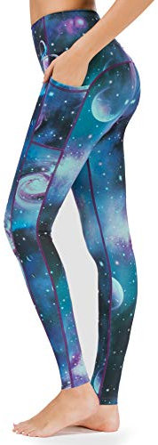 Flatik Damen Strumpfhose Sport Print Yoga Leggings Workout Fitness Running Pants