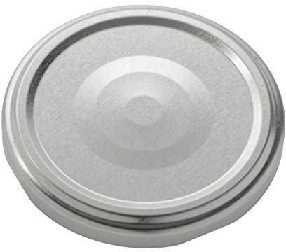 PEGANE Lot de 46 Capsules couvercles Bouchons 63 mm argentés Stérilisables avec Flip pour Pots et bocaux en Verre - IRIOS -