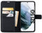 Galaxy S21 Hülle Kunstleder 2 in 1 Case Schwarz - CASEZA Zurich Luxus PU Lederhülle Ledertasche Flip Cover Leder Tasche für Original Samsung Galaxy S21 - Kabelloses Laden Qi mit Case möglich