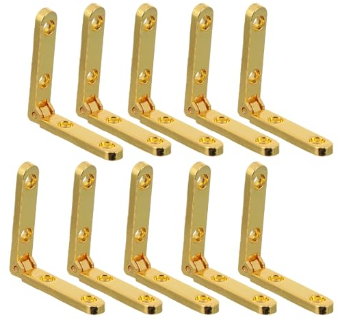 Cabilock 10 Stück 90 Holzkasten Scharnier Miniatur-möbelscharniere Versteckte Mini-scharniere Reparatursatz Für 90-grad-scharnier 90 Grad Zinklegierung Kleines Scharnier Schmuckkästchen
