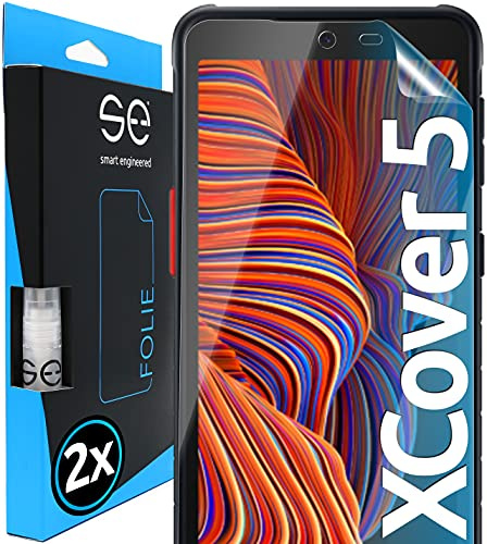 2x se® 3D SCHUTZFOLIE Transparent für Samsung Galaxy XCover 5,Selbstheilend, 100% Fingerabdruck & FaceID kompatibel, einfache blasenfreie Installation, Ultra-Klar, Stoß-Kratzfest, aus Deutschland