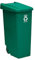 Contenedor - cubo de basura Wellhome Reciclo 110L, color verde cerrado con tapa, ideal para reciclaje de VIDRIO, con ruedas