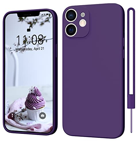 ORDA für iPhone 11 Hülle Silikon Case, Handyhülle für iPhone 11 Ultra Dünn Slim mit Microfiber, Kratzfeste Rundumschutz Case Schutzhülle Hülle für iPhone 11 6.1'' Dunkel Lila