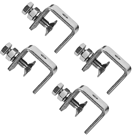 SNAGAROG 4 Stück Heavy Duty C-Klemme aus Edelstahl Tiger Klemme C-Zwingen Holzbearbeitung Schraubzwinge zum präzises Fixieren, für Holzbearbeitung und Schweißer - Klemmbereich 16-25mm
