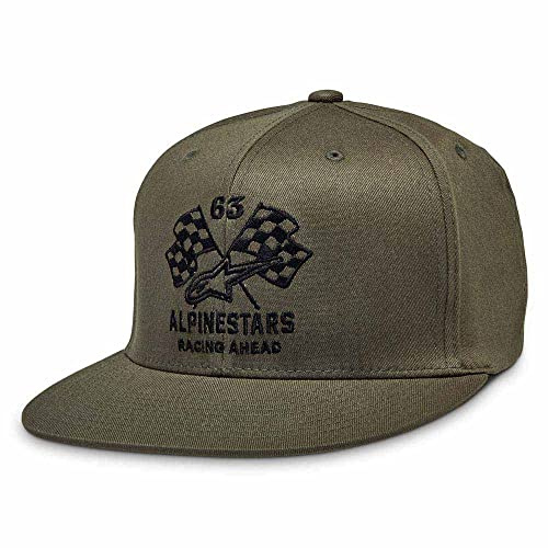 Alpinestars, Double Check Flatbill Hat, Baseball Kappe, Militär/Schwarz, LXL, Mann