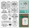 ORIGACH Wörter Thema Klare Stempel Weihnachten Feste Transparenter Stempel für Geburtstag Weihnachten Neujahr Kartenherstellung DIY Scrapbooking Journaling Album Dekoration