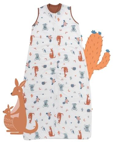 schlummersack Schlafsack Baby Sommer 110 cm dünn Känguru | Babyschlafsack Sommer 1.0 Tog 1 Tog Baby Schlafsack Sommer | Schlafsack Baby Baumwolle Sommer Frühling