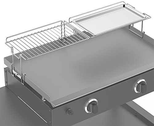 Stanbroil Grill-Warmhalterost und Tablett für 71,1 cm Blackstone Grillplatte – faltbarer Grillrost, Grillzubehör, kompatibel mit 71,1 cm Blackstone Grillplatte (nicht kompatibel mit Haube)