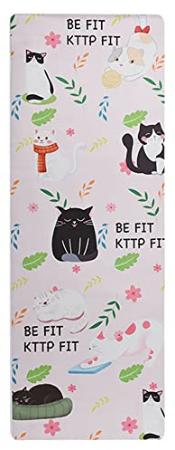 FANSU Tragbare Reise-Yogamatte 1,5mm Dick Faltbare Gymnastikmatte, Weich Leicht Übungen Trainingsmatte für Yoga, Pilates, Bikram, Stretching, Training und Bewegung (183x68cm,Schwarzes Kätzchen)