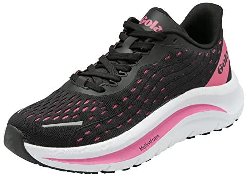 Gola Women's Alzir Speed Running Shoe, Black/Hot Pink, 3 UK