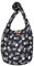 Totenkopf Boho Crossbody - Gothic Umhängetasche - Hippie Hobo Punk Rock Geldbörse - Medium 83,8 cm, Schwarz und Weiß, Medium