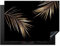KitchenYeah© Copri Piano Cottura 71x52 cm Coprifornelli Tappetino per Induzione Fornello Tutto per la Cucina Foglie - Piante - Oro - Nero - Lusso