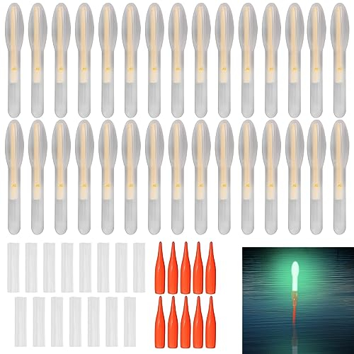 50 Stück Knicklichter Angeln, Knicklichter Grün, 4,5 * 37mm Nachtfischen Fluoreszierendes Licht Angeln Leuchtstäbe, Knicklicht Für Angelruten, Nachtlicht Knicklicht Angeln (30PCS)