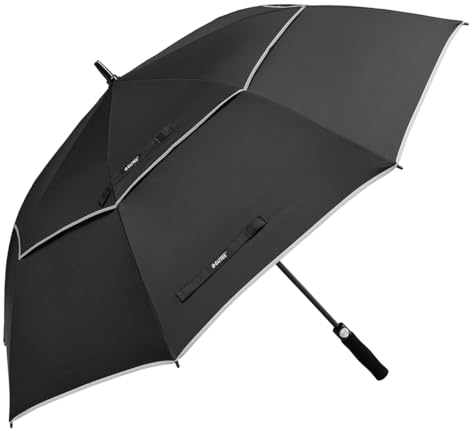 G4Free 47 Inch Regenschirm Groß Stockschirm Sturmfest Golf Schirme Automatik Regenschirm XXL für Herren Damen Doppelt Überdachung Belüftet