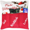 KAMACA Originelles Dekokissen Weihnachtskissen Kissen mit 3 Taschen zum selber Befüllen Größe 43x43 cm tolles Geschenk Weihnachten Nikolaus (Elch Ole)