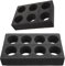 WeBert Plateaux Porte-Boissons en Mousse, 2 Supports en Verre for Tasses à café à emporter, Plateau Porte-Boissons for Camping, caravanes, Camping-Cars, Bateaux – Espace for 6 Tasses et 8 Tasses