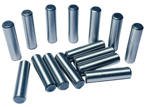 ZDingTech 15PCS 1/4 x 1 Metal Dowel Pins, Alloy Steel Shelf Pins, 1/4 inch