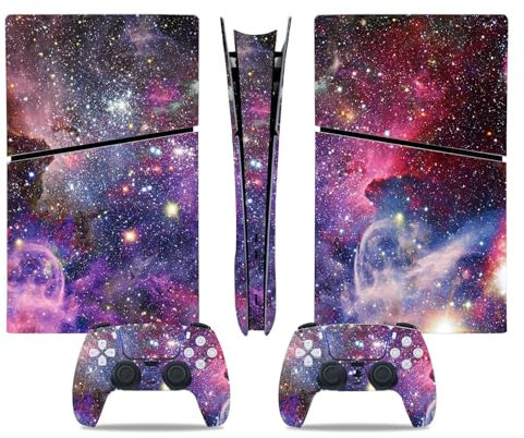Anti Rayures pour PS5 Slim Skin Disc Edition & pour PS5 Slim Skin Digital Edition Console Et Contrôleur Vinyl Cover Skins Wraps Scratch Resistant Compatible 45321 Pas De Mousse (Size : Digital Editio