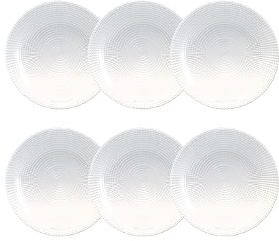 NOVASTYL - Lot 6 assiettes creuses génération 27cm en verre transparent - 2614435
