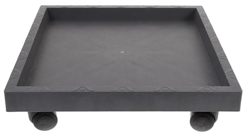 Tofficu Vassoio Piante con Ruote Piante Piante Quadrate In Resina PP Da 15. 15 Pollici Carrello Per Piante Robusto con Ruote Piattini A Base Di Ruote Per Piante