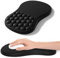 Tappetino per mouse con poggiapolsi, tappetino ergonomico per alleviare il dolore nel tunnel carpale, memory foam con base in gomma antiscivolo, per computer, laptop, desktop (nero)