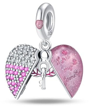 LNQOBU Silber 925 Charms Anhänger für Armbänder Kompatibel mit Pandora Europäischen Armbändern und Halskette （Mit Spacer Beads