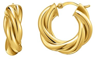 THOMAS SABO Creolen 925 Sterlingsilber, 750 Gelbgold Vergoldung
