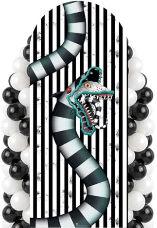 Star Cutouts SC4660 Beetlejuice 1988 Sandworm White Backdrop – 185cm Cardboard Cutout for Halloween, Parties & Movie Fans