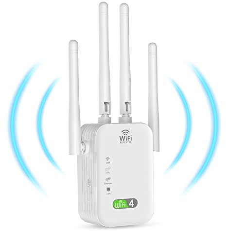 Amplificateur WiFi 300Mbps, Répéteur WiFi Puissant sans Fil 2.4GHz, WiFi Extender avec Ethernet Port, Compatible avec Toutes Les Box Internet,K-SHA-3I