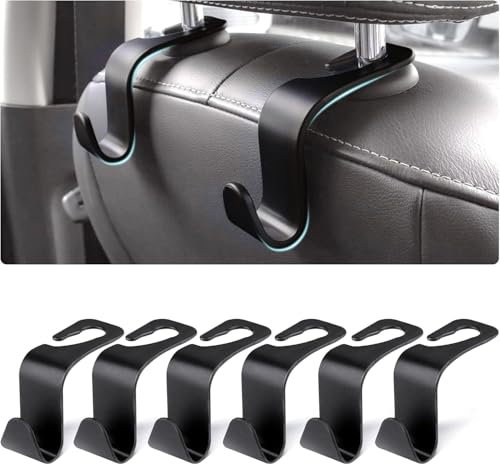 JGQFB 6 Stück Auto Lagerung Haken für VW Transporter T5 & T6/6.1, Haken für die Kopfstütze im Auto Autositz Haken für Handtaschen Auto Zubehör