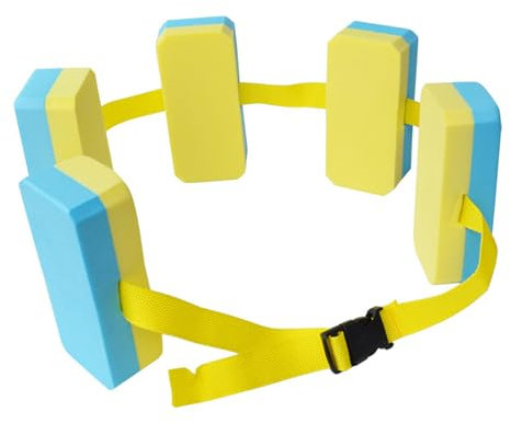 Swimming Back Float EVA Foam Swim Training Float with Adjustable Buckle Swim Belt,Swim Floats Adult,Swim Float for Swimming Beginners Trainers, Blue + Yellow,Pool Accessory
