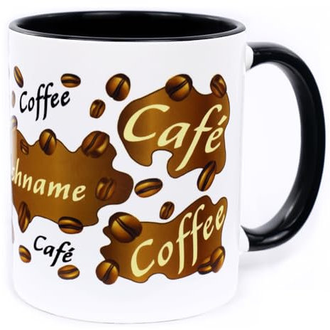 Fleck Kaffeebecher mit Name Kaffeetasse personalisiert lustig Tasse personalisierbar Namenstasse Bürotasse Arbeitstassen witzig Büro Arbeit Becher persönlich Geschenk anpassbar Kollegen Keramik 330 ml