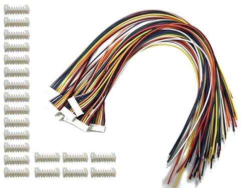10 Paar JST-PH 2,0 mm 9-poliger Stecker, 2,0 mm Pitch Buchse und Stecker, JST-Verbindungsstecker mit 26 AWG-Kabeln, 30 cm