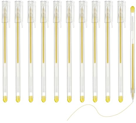 PATIKIL 12 Stück Farbige Gelstifte 0.5mm Feine Spitze Pastell Gold | Pastell Gelstifte Hochlicht Tinte, Für DIY Projekte Malen Journaling Notizbuch Schwarzes Papier Zeichnen, 16cm Länge