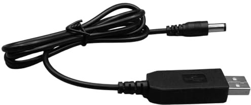 Fravsiu Usb Adapter, Voltage Converter, Portable Step-Up Cable Male Connector, Compact Power Cord, Lightweight Charger Compatible with Fan Table Lamp Piano Devices, 5.91 Inches