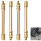 4 Kit Prolunga Valvola Pneumatici, Estensore Stelo Pneumatico 100mm Prolunghe in Ottone, Estensori Stelo Valvola Universali, Adattatori Pneumatici Antiruggine, Compatibili con Auto Moto Biciclette