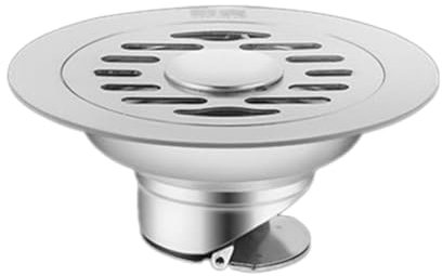 Drenaje de suelo de acero inoxidable redondo de 10 cm, sin olor, drenaje rápido, colador de ducha, fácil de instalar para baño y cocina