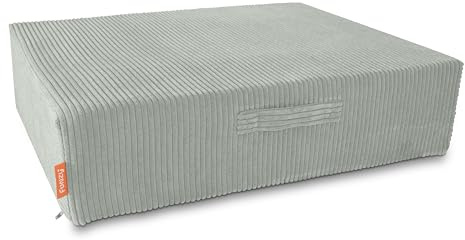 Funzy Hüpfpolster für Kinder – Hüpfmatratze mit Taschenfederkern, Sicherer & leiser Hüpfspaß, Cord-Bezug, Waschbar & Schadstofffrei, Für Motorik und Bewegung, Cord Salbei Grün, 85x65x21 cm