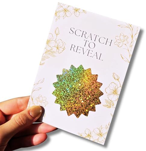 Set of 2 Customizable Gift Cards with Envelopes - Write Your Own Surprise Gift Message & Scratch to Reveal - Unique Scratch off Birthday Card Idea - Surprise Gifts