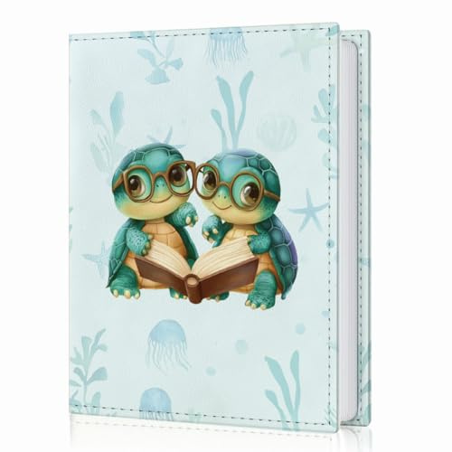 UNICRAFTALE Tartaruga E Libro Album Fotografico 4x6 Foto 56 Tasche Personalizzate Grande Capacità Mini PU Pelle Album Fotografico Regalo Portafoglio Portatile Album Per Famiglia Laurea Matrimonio