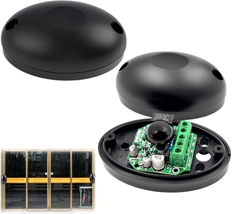 HoxzoDa Par De Sensores De Fotocélula Infrarrojos 12/24 V AC DC | Fotocélulas Infrarrojas Universales,sensor de Seguridad con filtro solar,para automatización de puertas y garajes