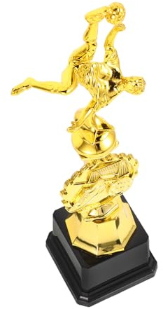 BELLIFFY Coppa di Calcio in Plastica Oro Elegante, Leggera e Robusta per Competizioni e Tornei Scolastici di Calcio, Premio per Giocatori e Partite Riutilizzabile