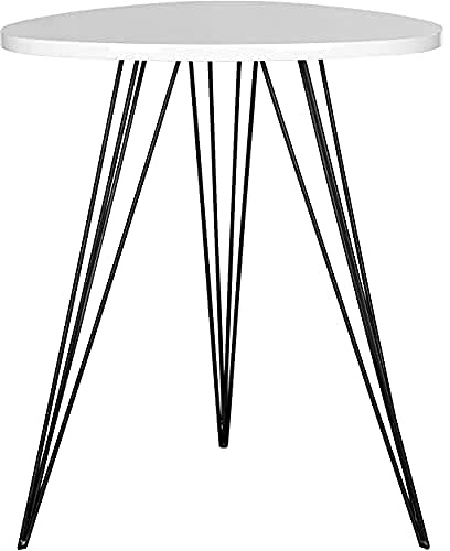 SAFAVIEH Zeitgenössisch Akzenttisch aus Holz, Weiß und Schwarz, 50 X 50 X 59.94
