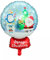 Folienballon Weihnachten -Weihnachtskugel, ca. 67 x 48 cm - Groß XL Weihnachtsmann Weihnachstabaum Helium Folienluftballon Luftballon Weihnachtsfeier Party Deko Kopper-24 Dekoration Schnee