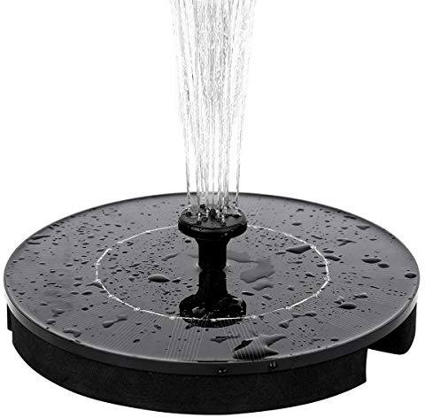 MONZANA® Solar Springbrunnen 4 Effekte 150L/h Solarpanel Garten Wasserspiel Gartenbrunnen Wasserpumpe Teichpumpe Fontäne