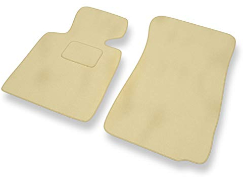 Mossa - Fußmatten Auto kompatibel mit BMW Z4 I E85, E86 (2002-2008) - Premium Velours beige Automatten Autoteppiche